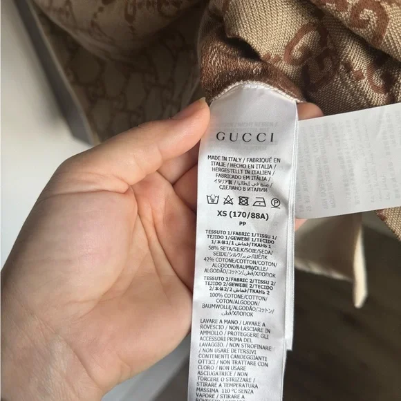 Gucci Jumbo Cotton/Silk Jacquard Polo - Size XS - Picture 4 of 10